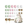 Lot de 32 décorations de gâteau en forme de boules Mini ballons - 4 couleurs